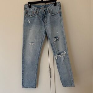 Levi's Women's 501 Tapered Light Blue Jeans